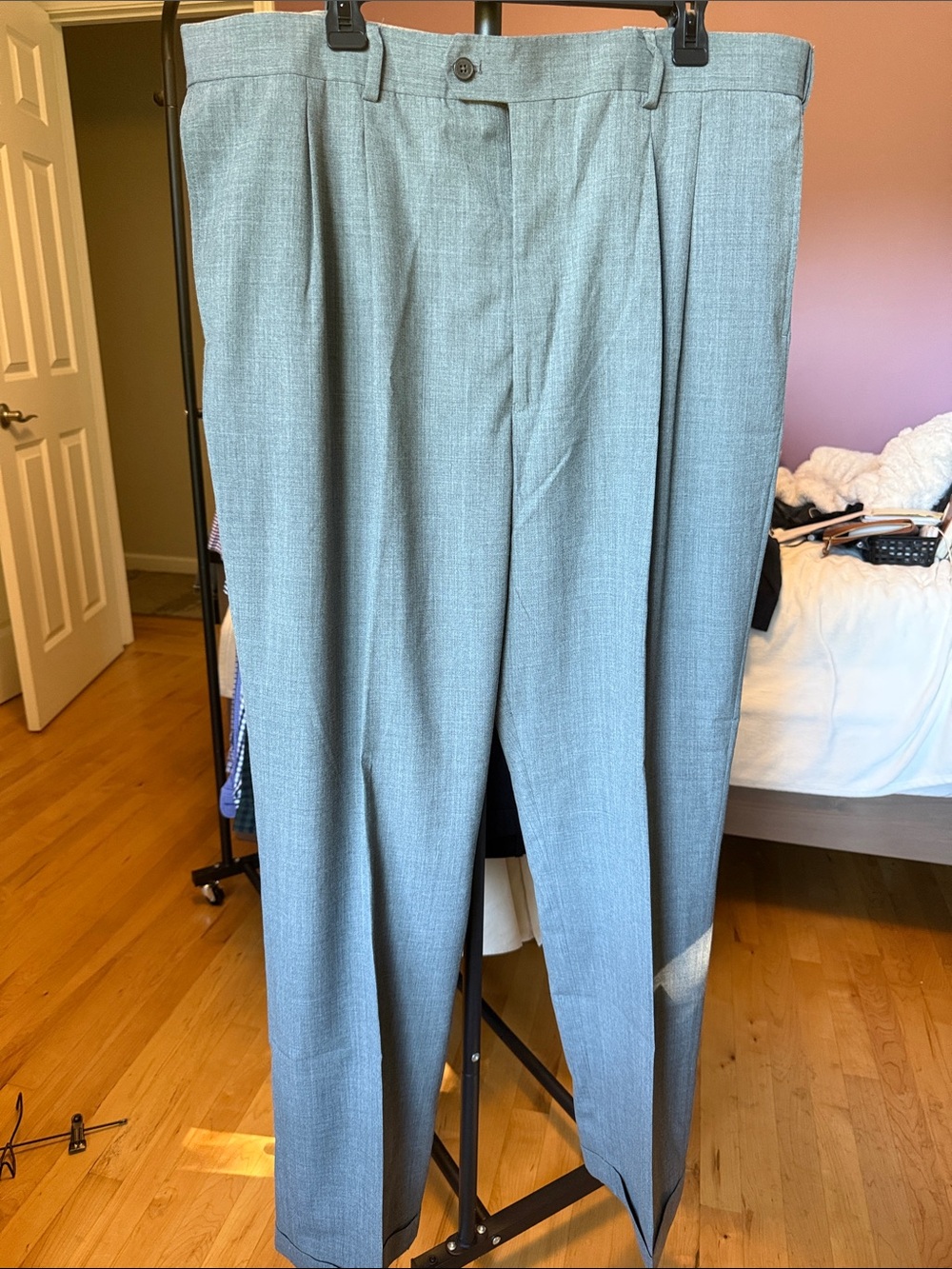 Geoffrey Beene Men's Gray Dress Pants
